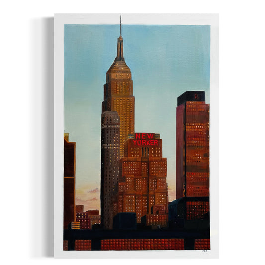 "Golden Hour in the City" Original Painting