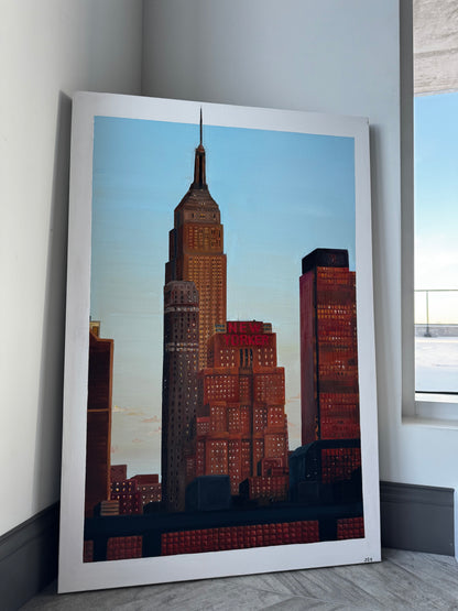 "Golden Hour in the City" Original Painting