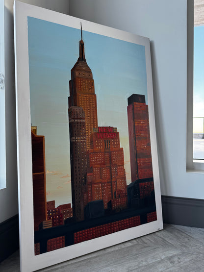 "Golden Hour in the City" Original Painting