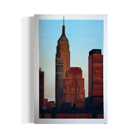 "Golden Hour in the City" Original Painting